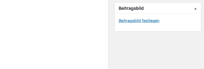 Beitragsbild hinzufügen mit WordPress