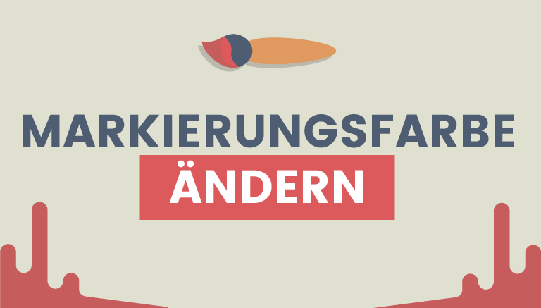 Markierungsfarbe des Textes aendern mit WordPress