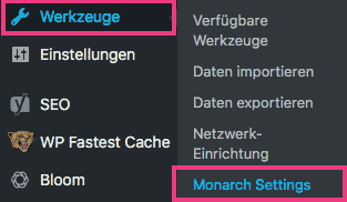 Monarch Plugin Konfugurieren