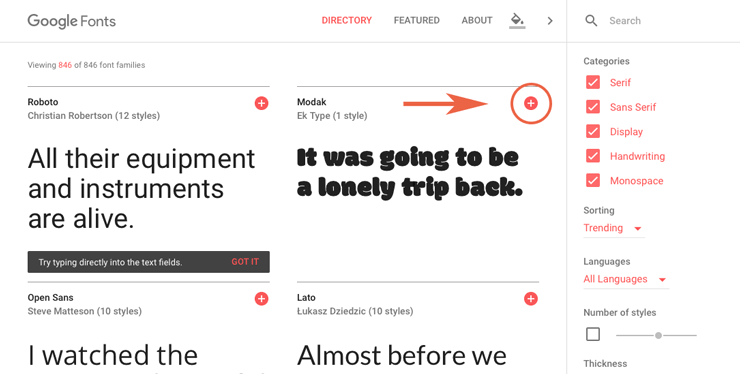 Die Divi Google Fonts Einbindung