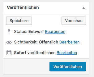 Beiträge mit WordPress speichern und veröffentlichen