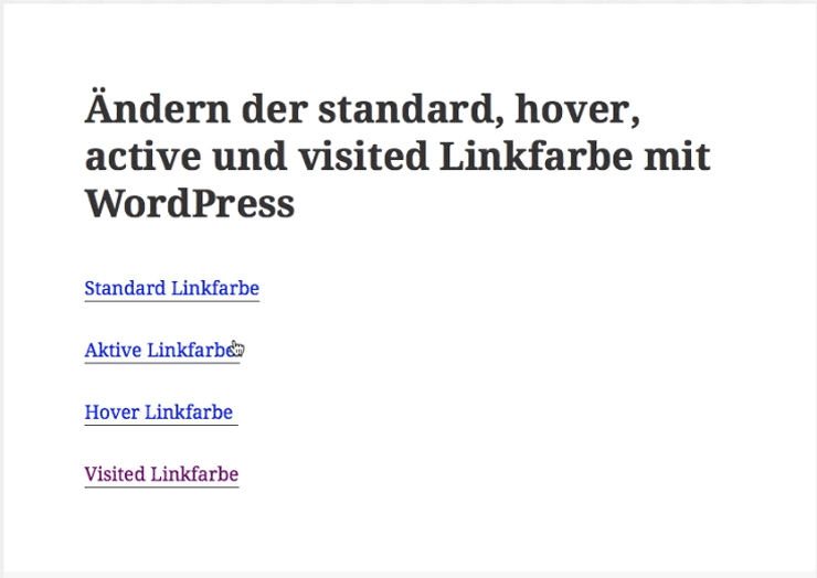 Change WordPress link color – standard, hover, active and visited for WP with CSS or Elementor | Adfreak Change WordPress link color – standard, hover, active and visited for WP with CSS or Elementor | Adfreak